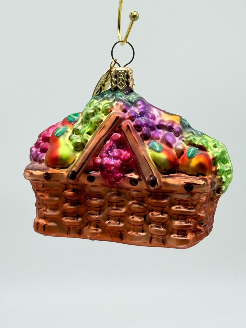 Christopher Radko Longaberger Gathering Basket Gem Ornament